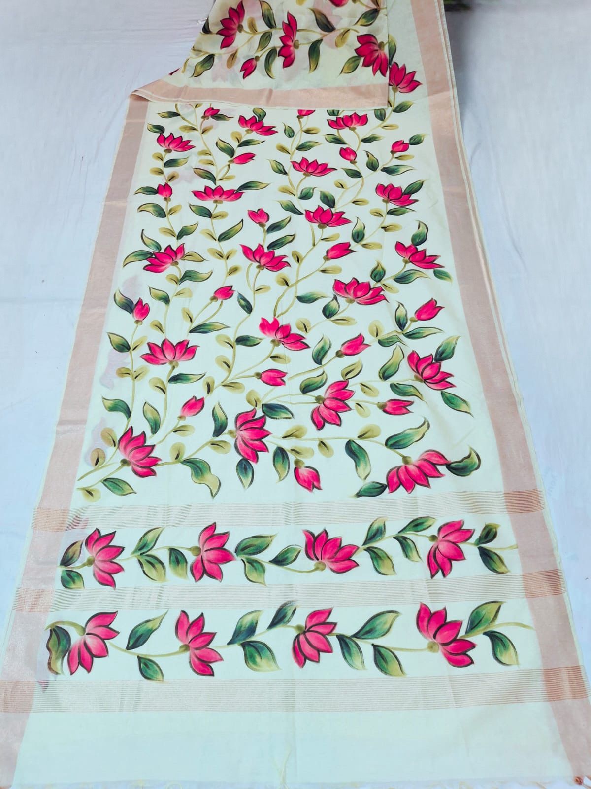 Cotton Hand Painted Saree